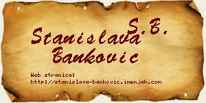 Stanislava Banković vizit kartica
